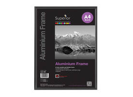 Fotolijst Seco A4 zwartkleurig geborsteld aluminium