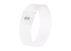Evenementenbandjes Sigel 255x25mm wit 120 stuks