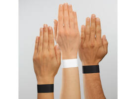 Evenementenbandjes Sigel 255x25mm wit 120 stuks