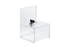Actiebox Sigel transparant met slot 15x22x15cm + insteek