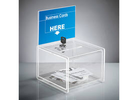 Actiebox Sigel transparant met slot 15x22x15cm + insteek
