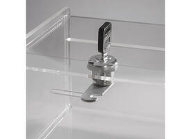 Actiebox Sigel transparant met slot 15x22x15cm + insteek