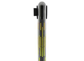 Afzetpaal Securit Nova RVS met rolband en RGB-verlichting 100cm zilver
