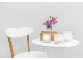 Theelicht Securit Amsterdam LED warmwit met oplaadstation 12 stuks wit