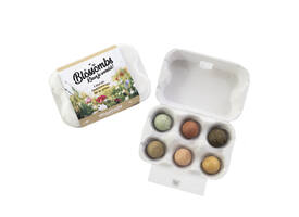 Giftbox Blossombs bloemen eierdoosje à 6 zaadbommetjes