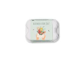 Giftbox Blossombs Bloemen voor jou eierdoosje à 6 zaadbommetjes