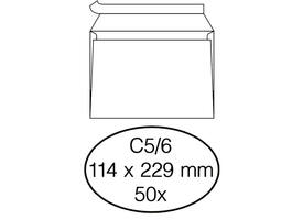 Envelop Quantore bank C5/6 114x229mm zelfklevend wit 50 stuks