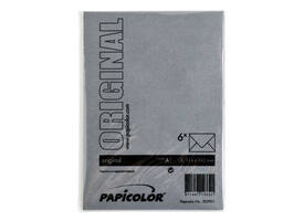 Envelop Papicolor C6 114x162mm ravenzwart pak à 6 stuks