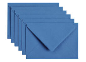 Envelop Papicolor C6 114x162mm donkerblauw pak à 6 stuks
