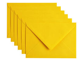 Envelop Papicolor C6 114x162mm dottergeel pak à 6 stuks