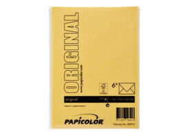 Envelop Papicolor C6 114x162mm dottergeel pak à 6 stuks