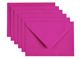 Envelop Papicolor C6 114x162mm felroze pak à 6 stuks