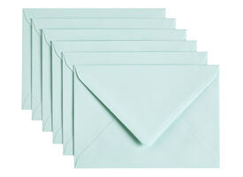 Envelop Papicolor C6 114x162mm zeegroen pak à 6 stuks