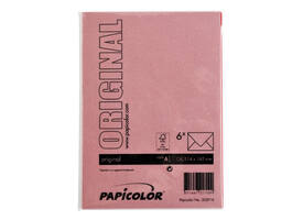 Envelop Papicolor C6 114x162mm rood pak à 6 stuks