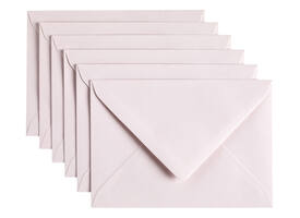 Envelop Papicolor C6 114x162mm lichtroze pak à 6 stuks