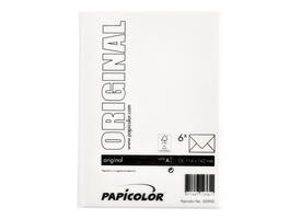 Envelop Papicolor C6 114x162mm hagelwit pak à 6 stuks