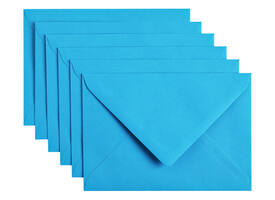 Envelop Papicolor C6 114x162mm hemelsblauw pak à 6 stuks