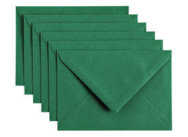 Envelop Papicolor C6 114x162mm dennengroen pak à 6 stuks