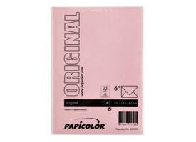 Envelop Papicolor C6 114x162mm babyroze pak à 6 stuks