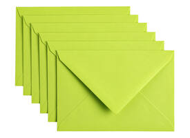 Envelop Papicolor C6 114x162mm appelgroen pak à 6 stuks