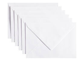 Envelop Papicolor C6 114x162mm kraft wit pak à 6 stuks