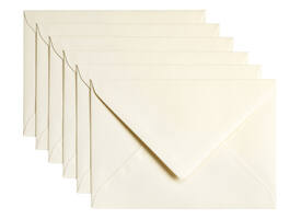Envelop Papicolor C6 114x162mm metallic ivoor pak à 6 stuks