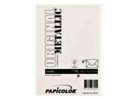 Envelop Papicolor C6 114x162mm metallic ivoor pak à 6 stuks