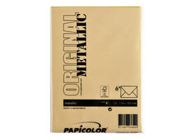 Envelop Papicolor C6 114x162mm metallic goud pak à 6 stuks