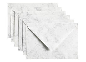 Envelop Papicolor C6 114x162mm marble grijs pak à 6 stuks