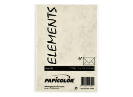 Envelop Papicolor C6 114x162mm marble ivoor pak à 6 stuks