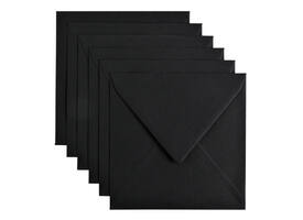 Envelop Papicolor 140x140mm ravenzwart pak à 6 stuks
