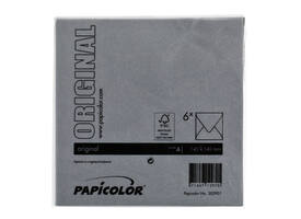Envelop Papicolor 140x140mm ravenzwart pak à 6 stuks