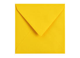 Envelop Papicolor 140x140mm dottergeel pak à 6 stuks