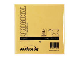 Envelop Papicolor 140x140mm dottergeel pak à 6 stuks