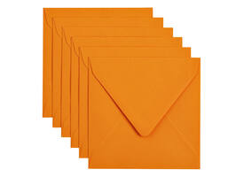 Envelop Papicolor 140x140mm oranje pak à 6 stuks