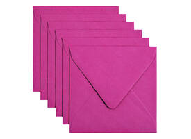 Envelop Papicolor 140x140mm felroze pak à 6 stuks