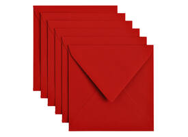 Envelop Papicolor 140x140mm rood pak à 6 stuks