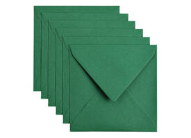Envelop Papicolor 140x140mm dennengroen pak à 6 stuks