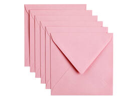 Envelop Papicolor 140x140mm babyroze pak à 6 stuks