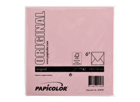Envelop Papicolor 140x140mm babyroze pak à 6 stuks