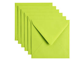 Envelop Papicolor 140x140mm appelgroen pak à 6 stuks