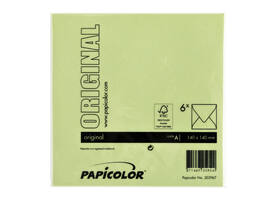 Envelop Papicolor 140x140mm appelgroen pak à 6 stuks