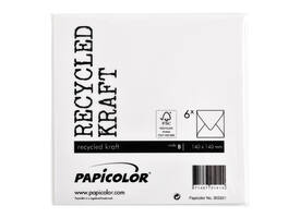 Envelop Papicolor 140x140mm kraft wit pak à 6 stuks