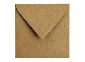 Envelop Papicolor 140x140mm kraft bruin pak à 6 stuks