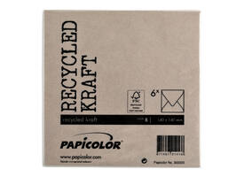 Envelop Papicolor 140x140mm kraft bruin pak à 6 stuks