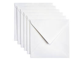 Envelop Papicolor 140x140mm metallic parelwit pak à 6 stuks