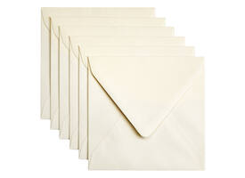 Envelop Papicolor 140x140mm metallic ivoor pak à 6 stuks