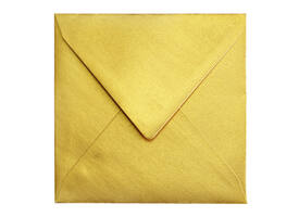 Envelop Papicolor 140x140mm metallic goud pak à 6 stuks