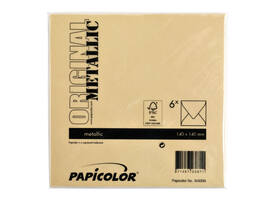 Envelop Papicolor 140x140mm metallic goud pak à 6 stuks
