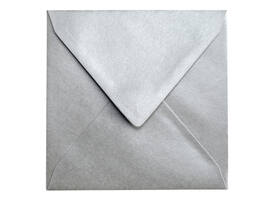 Envelop Papicolor 140x140mm metallic zilver pak à 6 stuks
